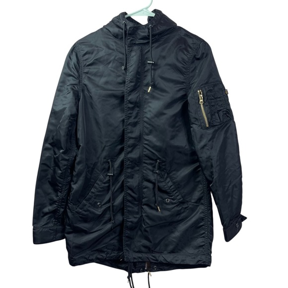 Alpha Industries Other - Alpha Industries Flight Jacket Womens XS Black Utility Nylon Parka Military